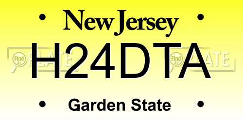 H24DTA New Jersey License Plate