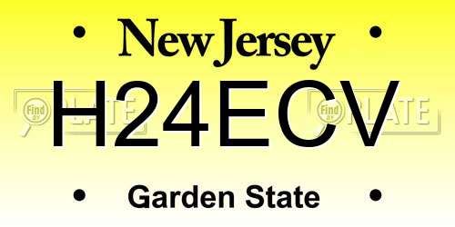 H24ECV New Jersey License Plate