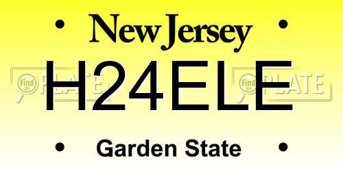 H24ELE New Jersey License Plate