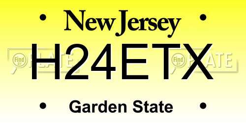 H24ETX New Jersey License Plate