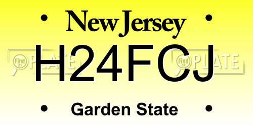 H24FCJ New Jersey License Plate
