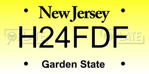 H24FDF New Jersey License Plate