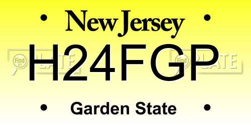 H24FGP New Jersey License Plate