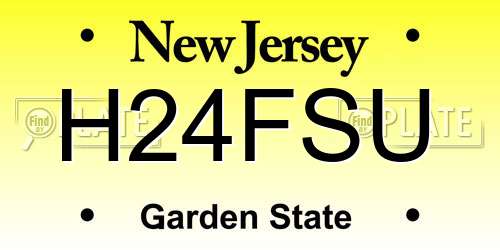H24FSU New Jersey License Plate