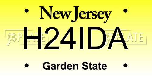 H24IDA New Jersey License Plate