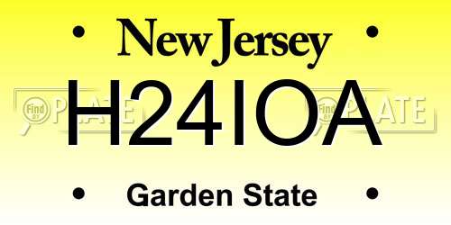 H24IOA New Jersey License Plate