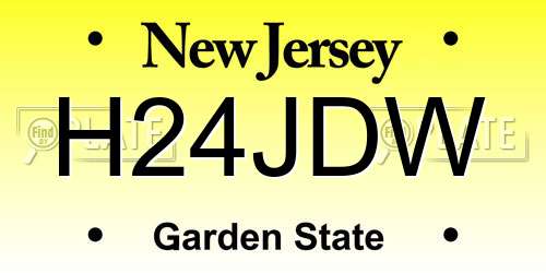 H24JDW New Jersey License Plate