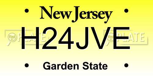 H24JVE New Jersey License Plate