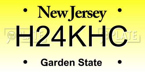 H24KHC New Jersey License Plate