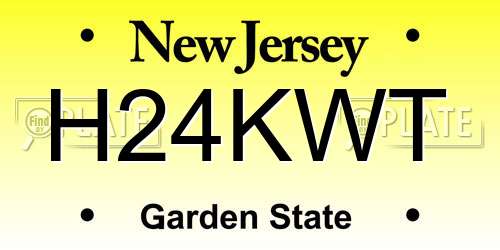 H24KWT New Jersey License Plate