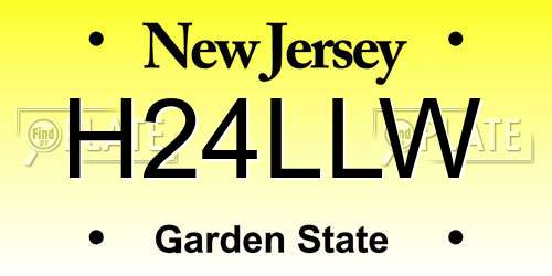 H24LLW New Jersey License Plate