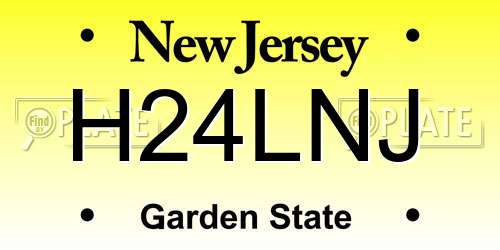 H24LNJ New Jersey License Plate