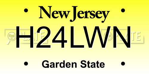 H24LWN New Jersey License Plate