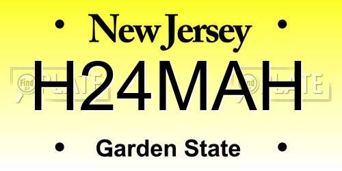 H24MAH New Jersey License Plate