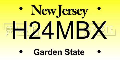 H24MBX New Jersey License Plate