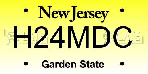H24MDC New Jersey License Plate