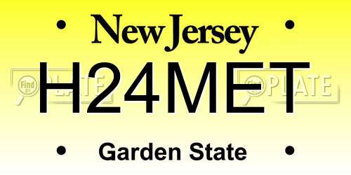 H24MET New Jersey License Plate