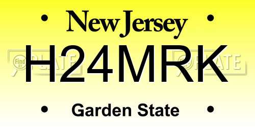 H24MRK New Jersey License Plate