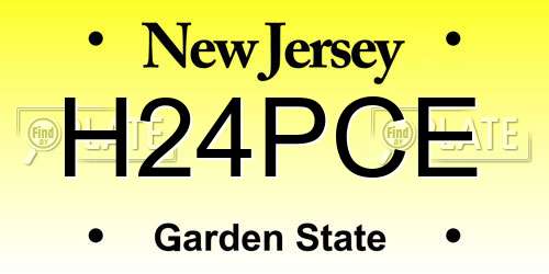 H24PCE New Jersey License Plate