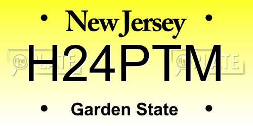 H24PTM New Jersey License Plate