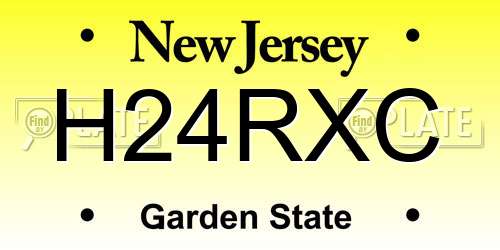 H24RXC New Jersey License Plate