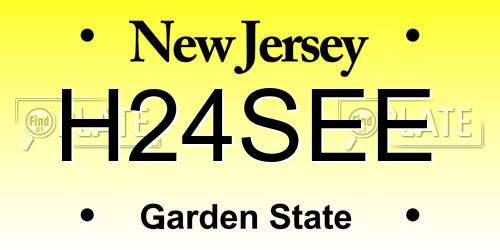H24SEE New Jersey License Plate
