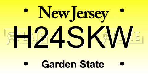 H24SKW New Jersey License Plate