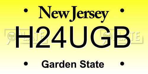 H24UGB New Jersey License Plate