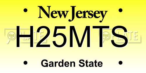 H25MTS New Jersey License Plate