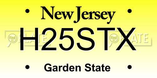 H25STX New Jersey License Plate