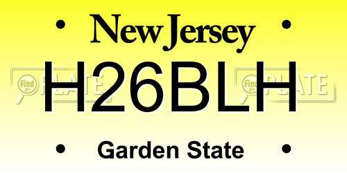 H26BLH New Jersey License Plate
