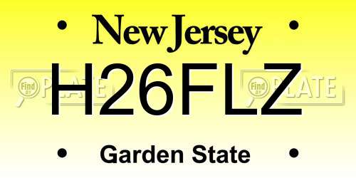 H26FLZ New Jersey License Plate