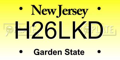 H26LKD New Jersey License Plate