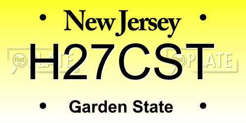 H27CST New Jersey License Plate
