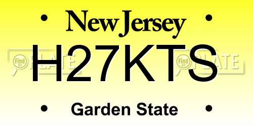 H27KTS New Jersey License Plate