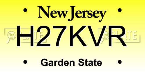 H27KVR New Jersey License Plate