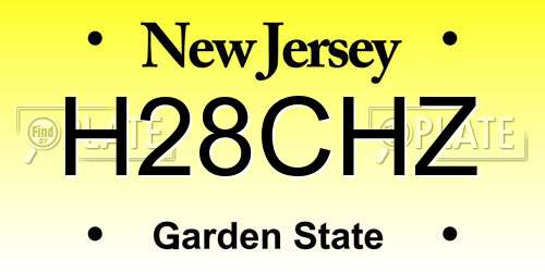 H28CHZ New Jersey License Plate