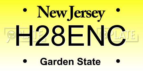 H28ENC New Jersey License Plate