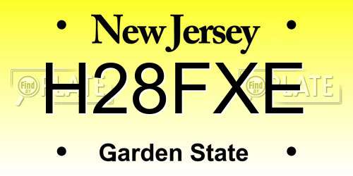 H28FXE New Jersey License Plate