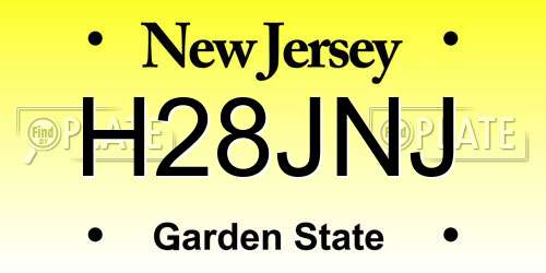 H28JNJ New Jersey License Plate