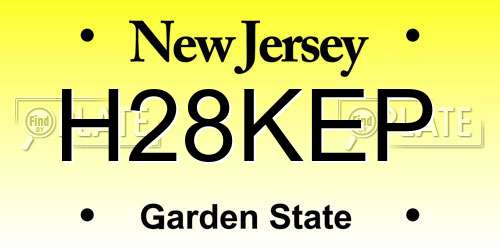 H28KEP New Jersey License Plate