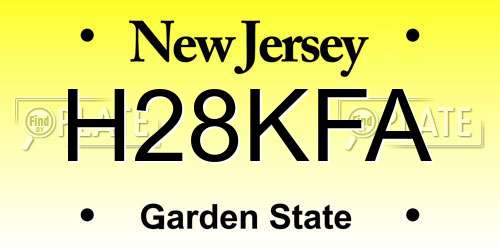 H28KFA New Jersey License Plate