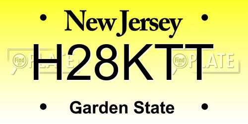 H28KTT New Jersey License Plate
