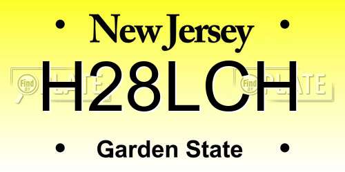 H28LCH New Jersey License Plate