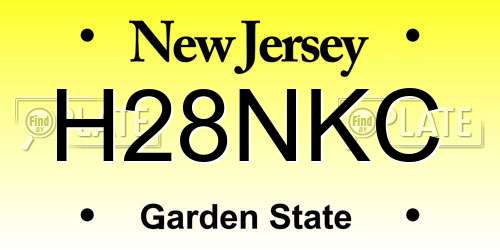 H28NKC New Jersey License Plate