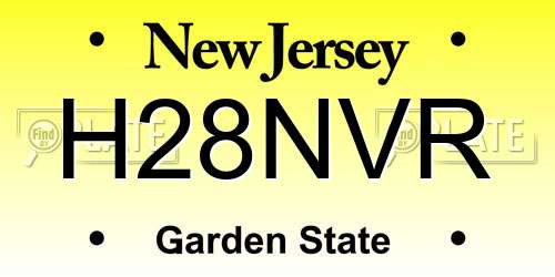 H28NVR New Jersey License Plate