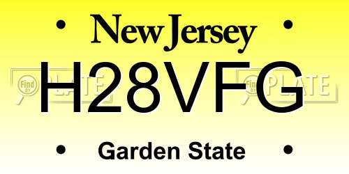 H28VFG New Jersey License Plate