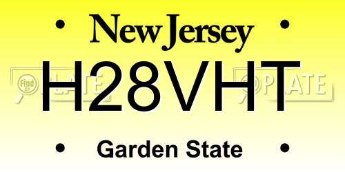 H28VHT New Jersey License Plate