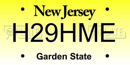 H29HME New Jersey License Plate