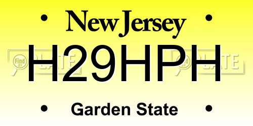 H29HPH New Jersey License Plate